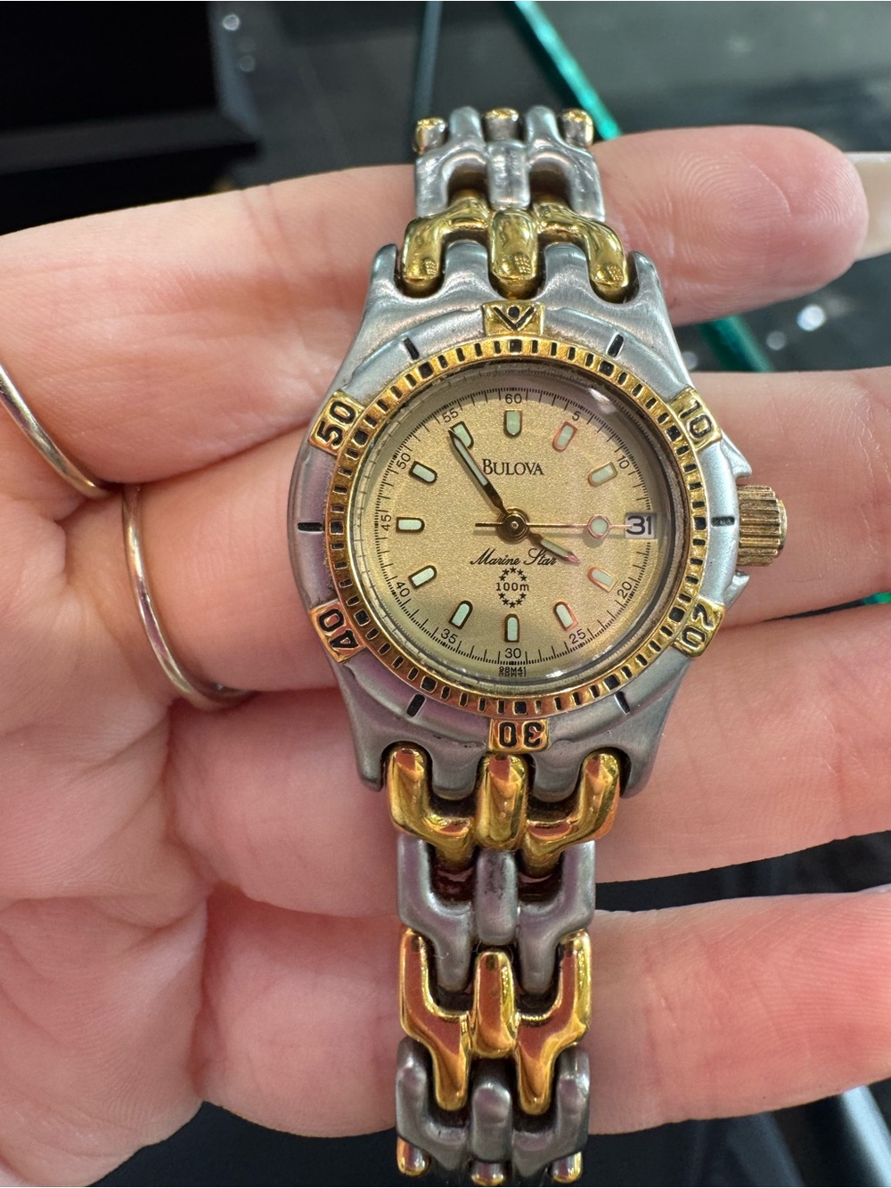 Vintage Bulova Marine Star Women's Two-Tone Quartz Watch